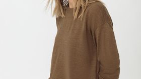 hessnatur Damen Pullover aus Bio-Merinowolle - braun - Größe 38