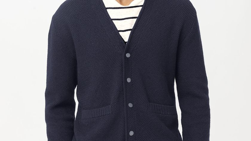 hessnatur Herren Strick-Cardigan aus Bio-Baumwolle und Bio-Merino - blau - Größe 56