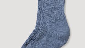 hessnatur Wollsocke aus Bio-Merinowolle - blau - Größe 38/39