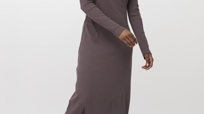 hessnatur Damen Midi-Kleid aus Bio-Baumwolle - lila - Größe 46