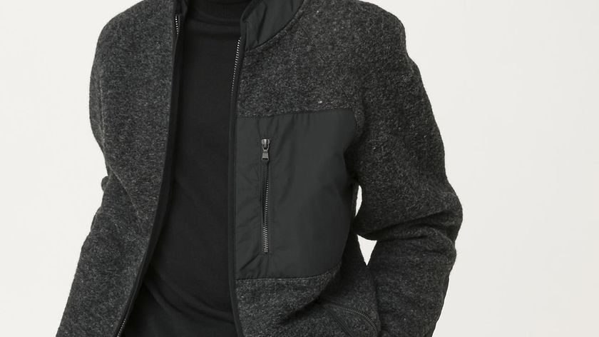 hessnatur Herren Walkjacke aus Bio-Merinowolle mit Bio-Baumwolle - grau - Größe 48