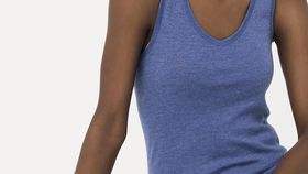 hessnatur Damen Tanktop PureMIX aus Bio-Merinowolle mit Seide - blau - Größe 40