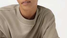 hessnatur Damen Sweatshirt Relaxed aus Bio-Baumwolle - beige - Größe 42