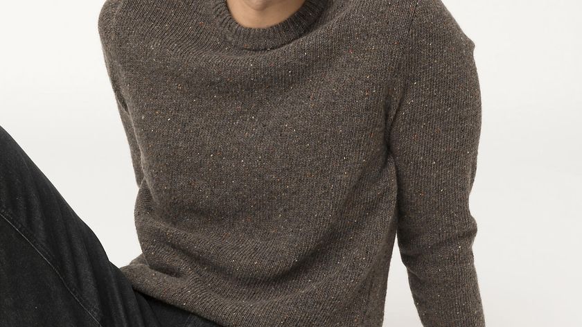 hessnatur Herren Tweedpullover aus Bio-Merinowolle - grau - Größe 52