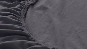 hessnatur Jersey-Spannbetttuch aus Bio-Baumwolle - grau - Größe 90-100x200 cm