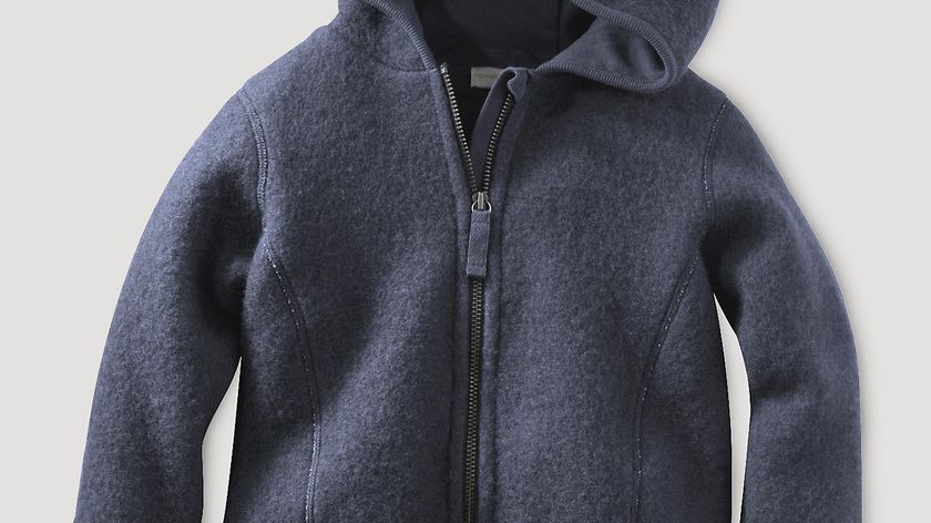 hessnatur Baby Wollfleece Jacke aus Bio-Merinowolle - blau - Größe 86/92