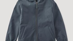 hessnatur Kinder Softshell-Jacke aus Bio-Baumwolle - blau - Größe 158/164