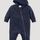 hessnatur Baby Softfleece Overall Regular aus Bio-Baumwolle - blau - Größe 50/56