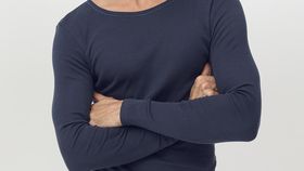 hessnatur Herren Langarmshirt Regular im 2er-Pack PURE NATURE aus Bio-Baumwolle - blau - Größe 7