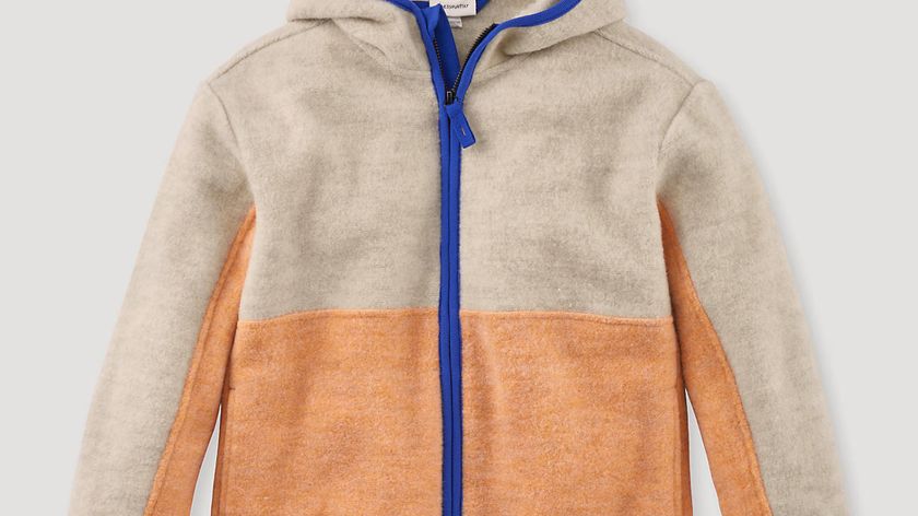 hessnatur Kinder Wollfleece Jacke Regular aus Bio-Merinowolle mit Bio-Baumwolle - beige - Größe 158/164