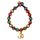 Armband "Flower mit Om" bunt, Messing Perlen, 20cm