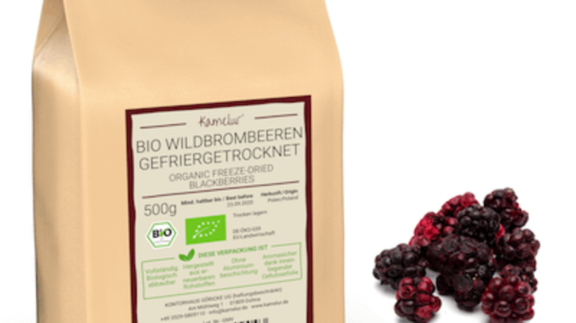 Bio Wildbrombeeren, gefriergetrocknet, ganze Frucht