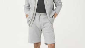 hessnatur Herren Sweatshorts aus Bio-Baumwolle - grau - Größe 56