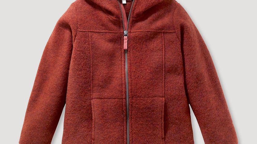 hessnatur Kinder Wollfleece-Jacke aus Bio-Merinowolle - rot - Größe 146/152