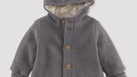 hessnatur Baby Walkjacke aus Bio-Merinowolle - lila - Größe 98/104