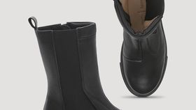 hessnatur Damen Hohe Chelsea Boots - schwarz - Größe 41