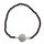 Armband "Blume des Lebens" 1,2cm Silber 925 mit Onyx Perlen 6cm elastisch