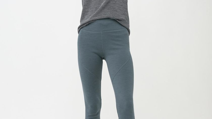 hessnatur Loungewear Sport Leggings aus Bio-Merinowolle mit Bio-Baumwolle - blau - Größe 46