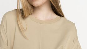 hessnatur Loungewear Sweatshirt aus Bio-Baumwolle mit Kapok - beige - Größe 34