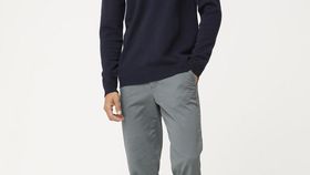 hessnatur Herren Pullover aus Bio-Lambswool - blau - Größe 46