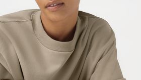 hessnatur Damen Sweatshirt Relaxed aus Bio-Baumwolle - beige - Größe 46