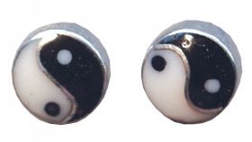 Ohrstecker "Yin Yang" 0,5cm Silber 925