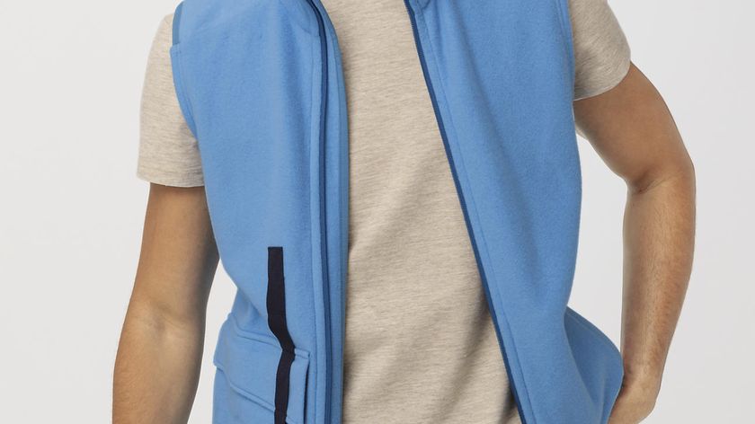 hessnatur Softfleece-Weste aus Bio-Baumwolle - blau - Größe 50