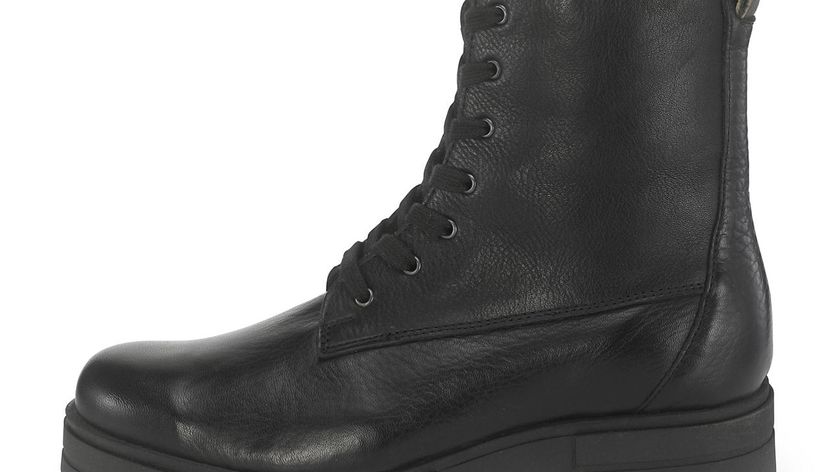 hessnatur Damen Schnürstiefelette im Worker-Style - schwarz - Größe 38