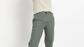 hessnatur Damen Chino aus Bio-Baumwolle mit Hanf - grün - Größe 46