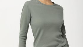 hessnatur Damen Shirt aus Bio-Baumwolle - grün - Größe 46