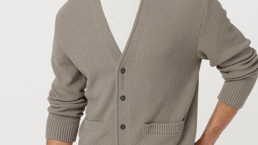 hessnatur Herren Strick-Cardigan aus Bio-Baumwolle und Bio-Merino - grau - Größe 54