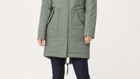 hessnatur Damen Parka Nature Shell aus Bio-Baumwolle - grün - Größe 40