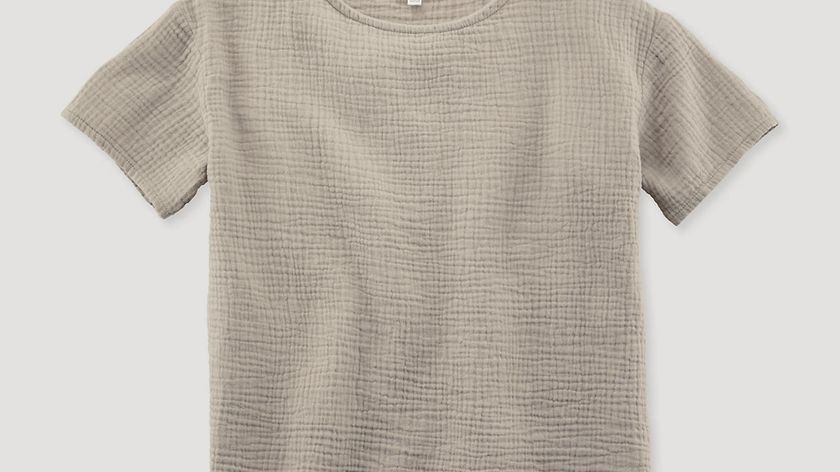 hessnatur Kinder Musselin Shirt aus Bio-Baumwolle - beige - Größe 158/164