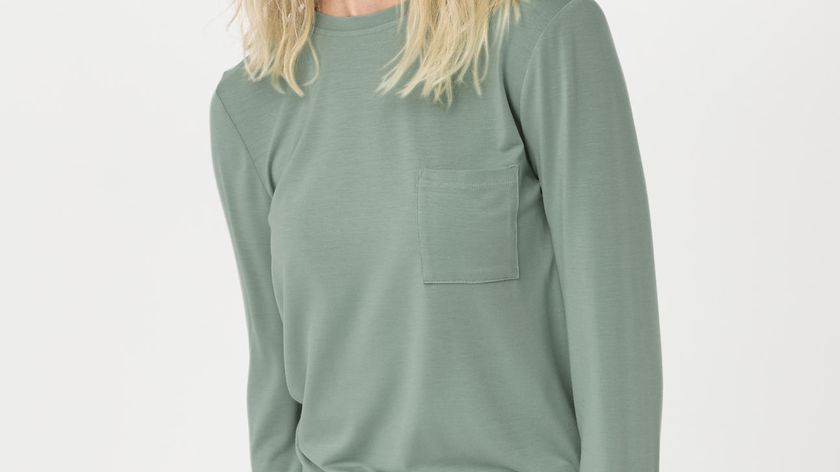 hessnatur Damen Langarm Schlafshirt aus Tencel™Modal - grün - Größe 36