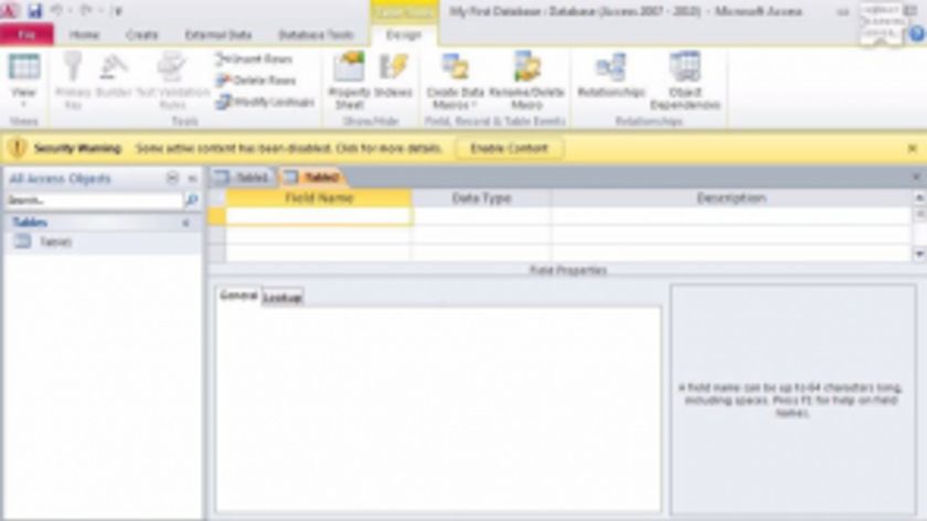 Tables in Access 2010