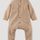 hessnatur Baby Softfleece-Overall aus Bio-Baumwolle - beige - Größe 62/68