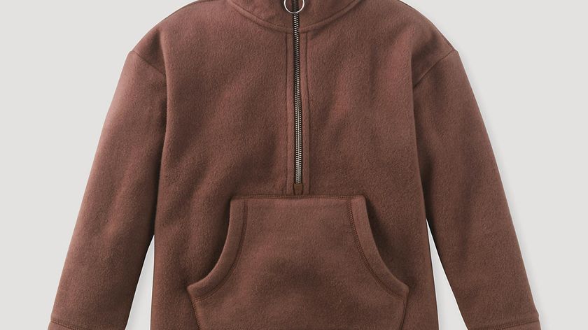 hessnatur Kinder Fleece-Troyer aus Bio-Baumwolle - braun - Größe 158/164