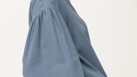 hessnatur Damen Kleid aus Bio-Baumwolle mit Leinen - blau - Größe L