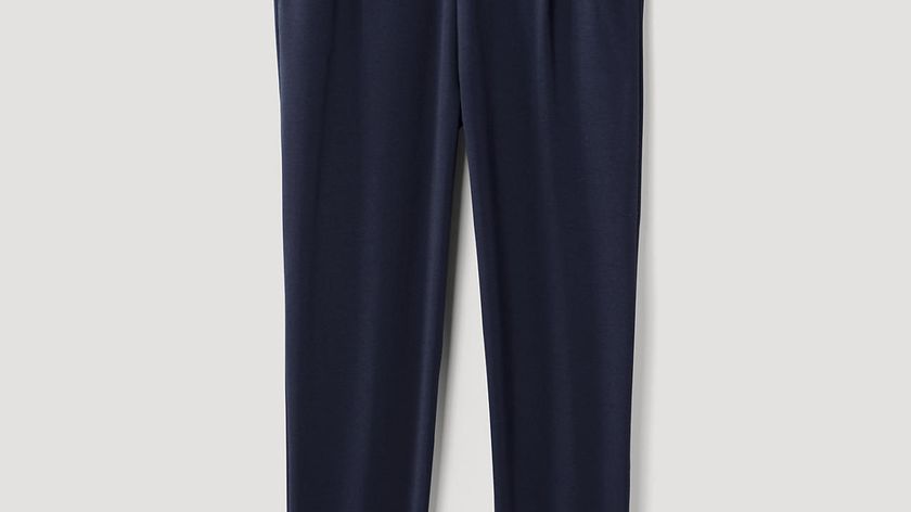 hessnatur Loungewear Yoga-Hose aus Bio-Baumwolle - blau - Größe 34