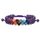 Armband "Chakra" Amethyst- und Chakra Edelsteine, Zwei Stränge aufwendig geknüpft, 5-8cm