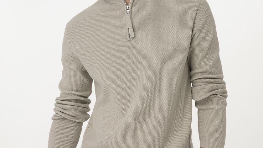 hessnatur Herren Pullover Troyer - fossilgrau - Größe 56