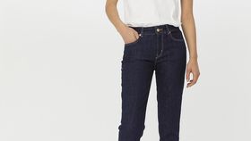 hessnatur Damen Jeans LEA Mid Rise Slim aus Bio-Denim - blau - Größe 31/32