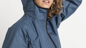 hessnatur Damen-Outdoor Lightweight-Jacke Nature Shell - blau - Größe 44