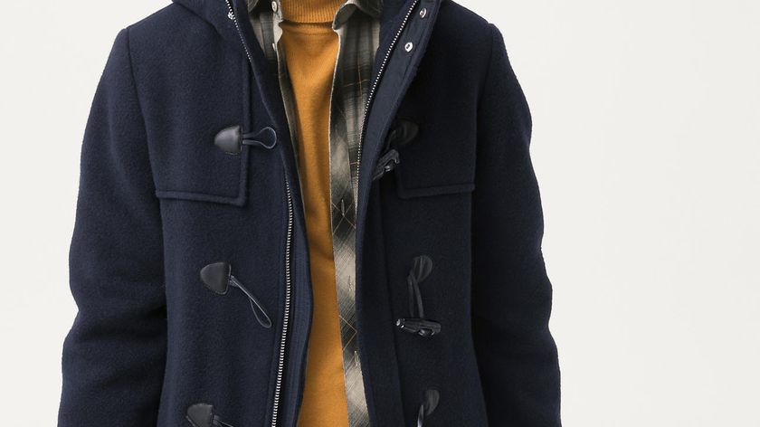 hessnatur Herren Dufflecoat aus Mongolen-Merino - blau - Größe 50