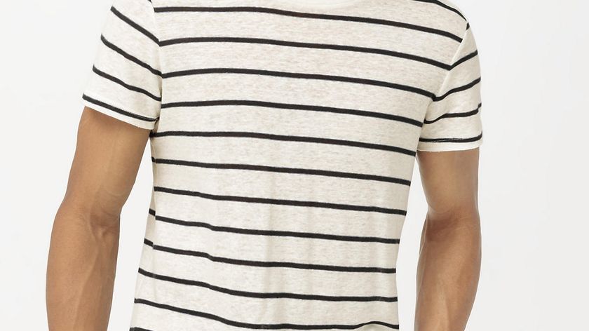 hessnatur Herren Streifen-Shirt aus Leinen - natur - Größe 50