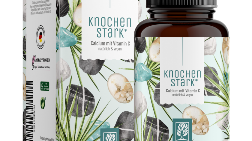 Calcium Kapseln mit Vitamin C - Knochenstark - 5 Dosen Knochenstark