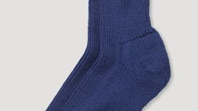 hessnatur Wollsocke aus Bio-Merinowolle - blau - Größe 42/43