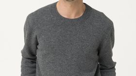 hessnatur Herren Pullover aus Bio-Lambswool - grau - Größe 50