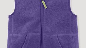 hessnatur Kinder Fleece Weste Regular aus Bio-Baumwolle - lila - Größe 134/140