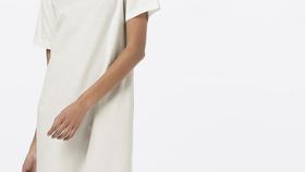 hessnatur Damen Shirtkleid aus Bio-Baumwolle - weiß - Größe 48